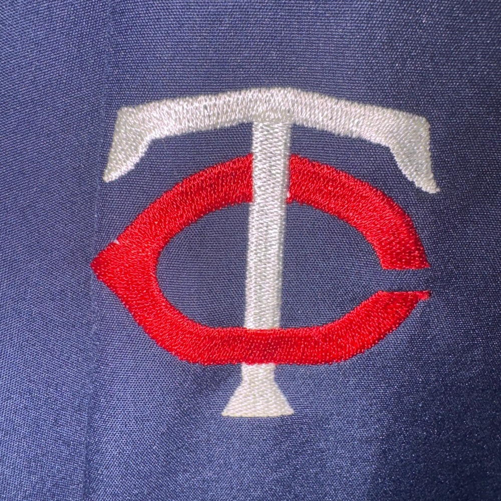 Nike Team MLB Minnesota Twins Pullover Windshirt Navy Blue Mens Large Vintage - Picture 2 of 5